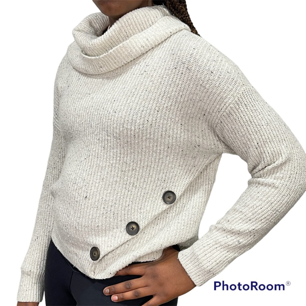 Jessica Simpson cowl neck pullover long sleeve sweater size S